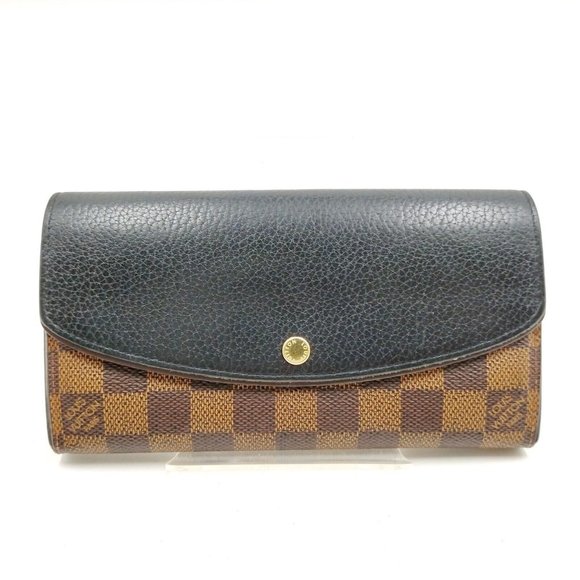 Louis Vuitton Normandy wallet Damier Ebene canvas and Black leather - Picture 1 of 9